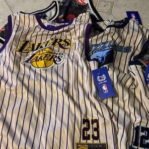 Los Angeles Lakers Memphis Grizzlies Striped Jersey's